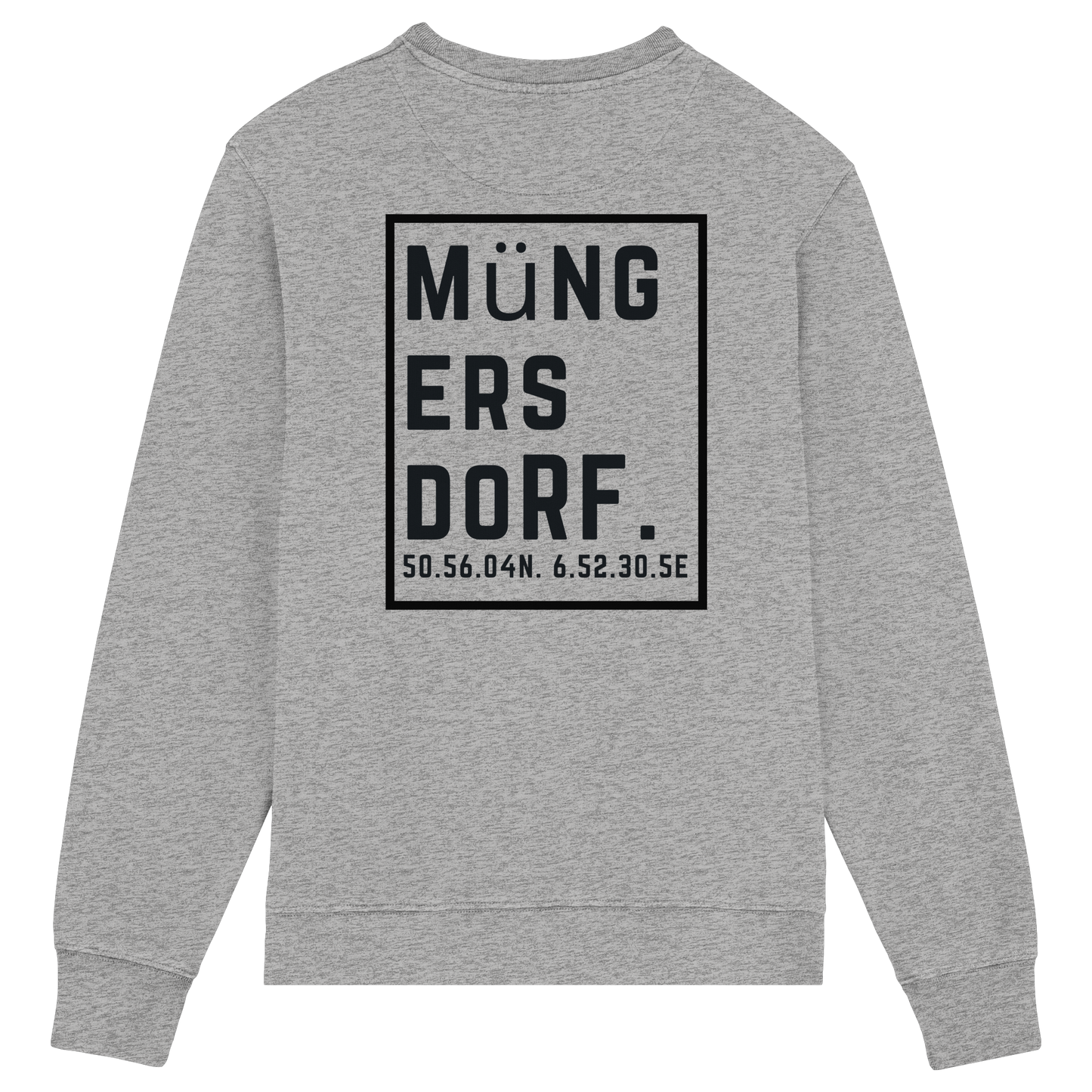 Müngersdorf Koordinaten (großer Druck auf dem Rücken) - Organic Lightweight Sweatshirt