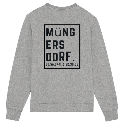 Müngersdorf Koordinaten (großer Druck auf dem Rücken) - Organic Lightweight Sweatshirt