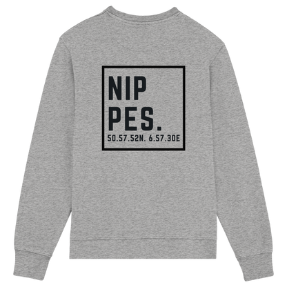 Nippes Koordinaten (großer Druck auf dem Rücken) - Organic Lightweight Sweatshirt