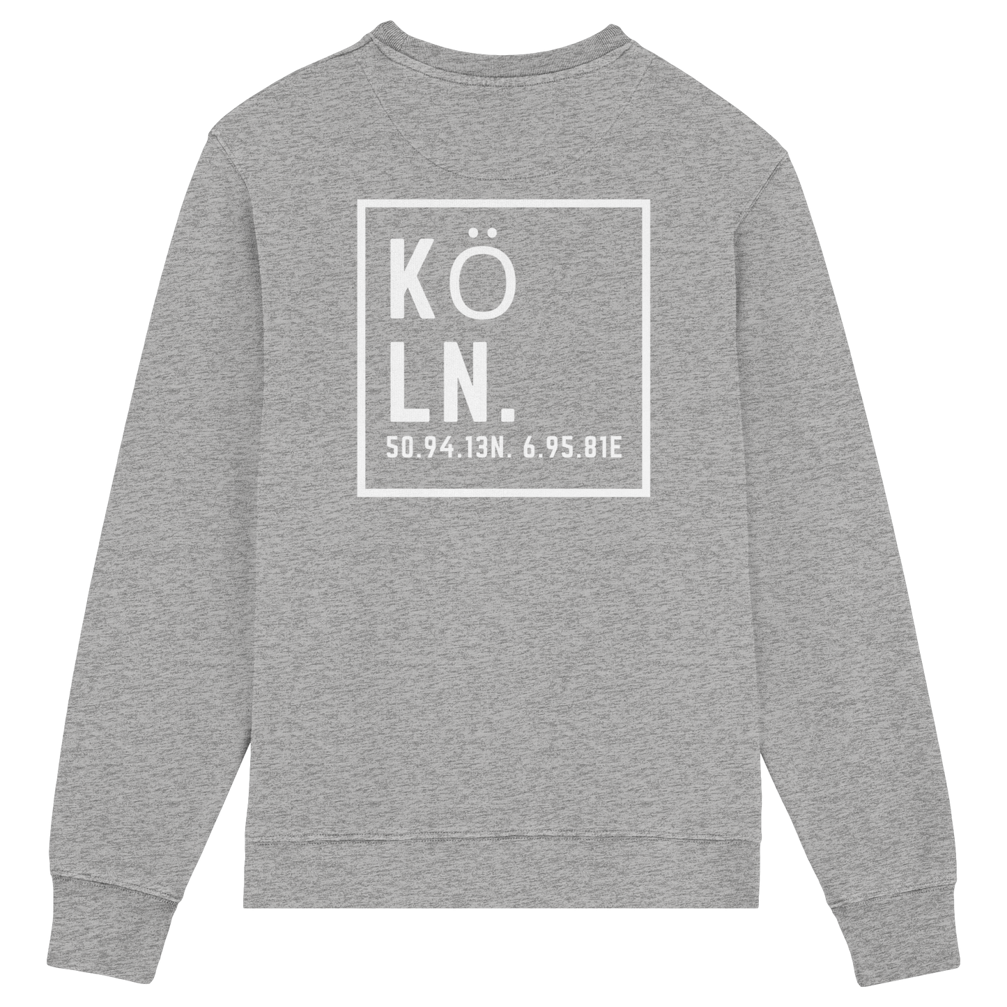Köln Koordinaten (großer Druck auf dem Rücken) - Organic Lightweight Sweatshirt