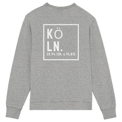 Köln Koordinaten (großer Druck auf dem Rücken) - Organic Lightweight Sweatshirt