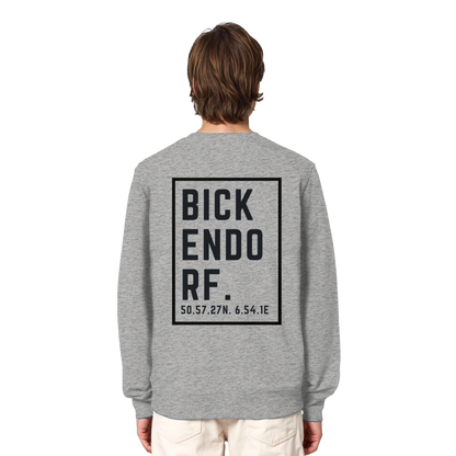 Bickendorf Koordinaten (großer Druck auf dem Rücken) - Organic Lightweight Sweatshirt