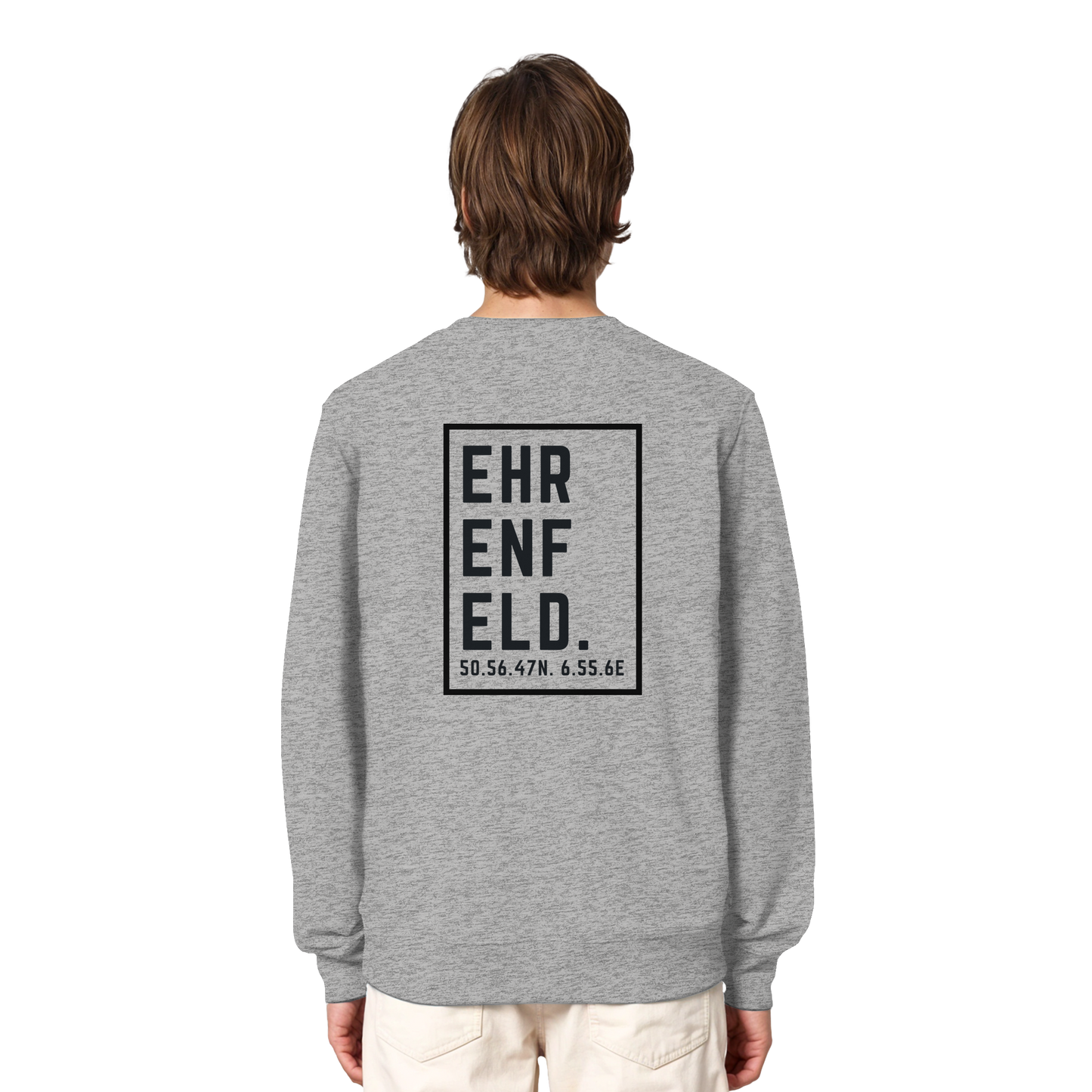 Ehrenfeld Koordinaten (großer Druck auf dem Rücken) - Organic Lightweight Sweatshirt