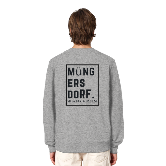 Müngersdorf Koordinaten (großer Druck auf dem Rücken) - Organic Lightweight Sweatshirt
