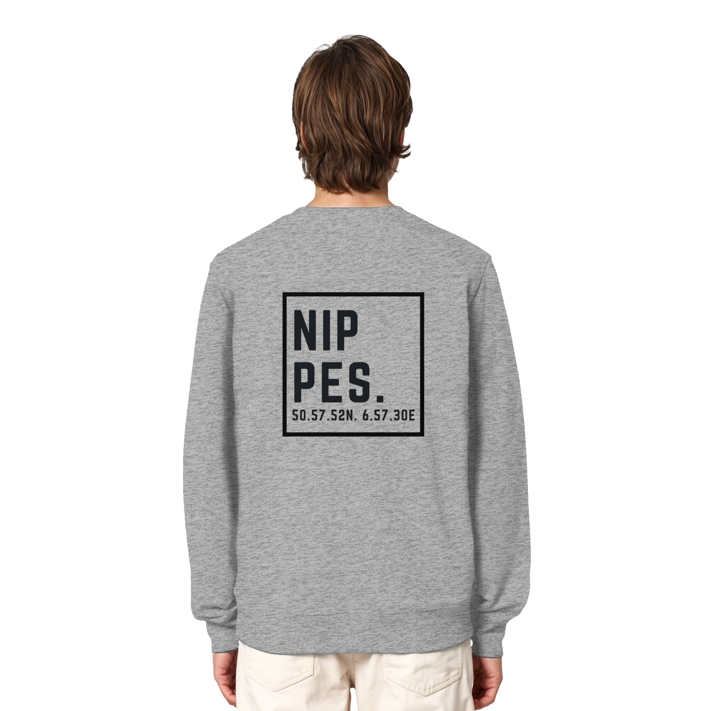 Nippes Koordinaten (großer Druck auf dem Rücken) - Organic Lightweight Sweatshirt