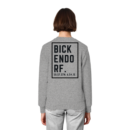 Bickendorf Koordinaten (großer Druck auf dem Rücken) - Organic Lightweight Sweatshirt