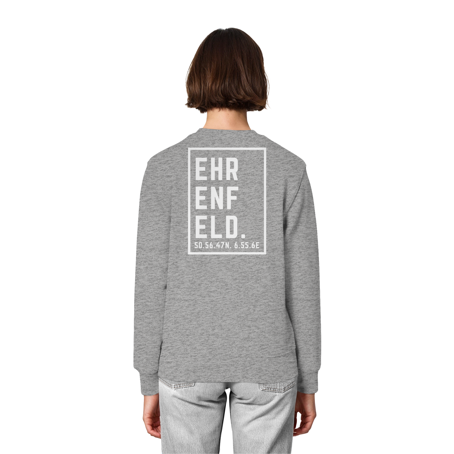 Ehrenfeld Koordinaten (großer Druck auf dem Rücken) - Organic Lightweight Sweatshirt
