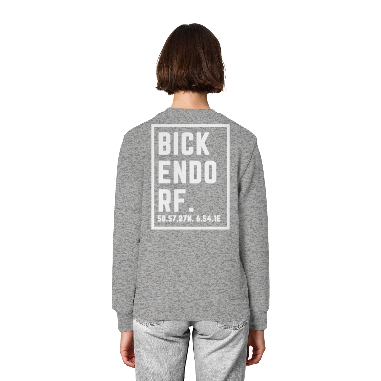 Bickendorf Koordinaten (großer Druck auf dem Rücken) - Organic Lightweight Sweatshirt