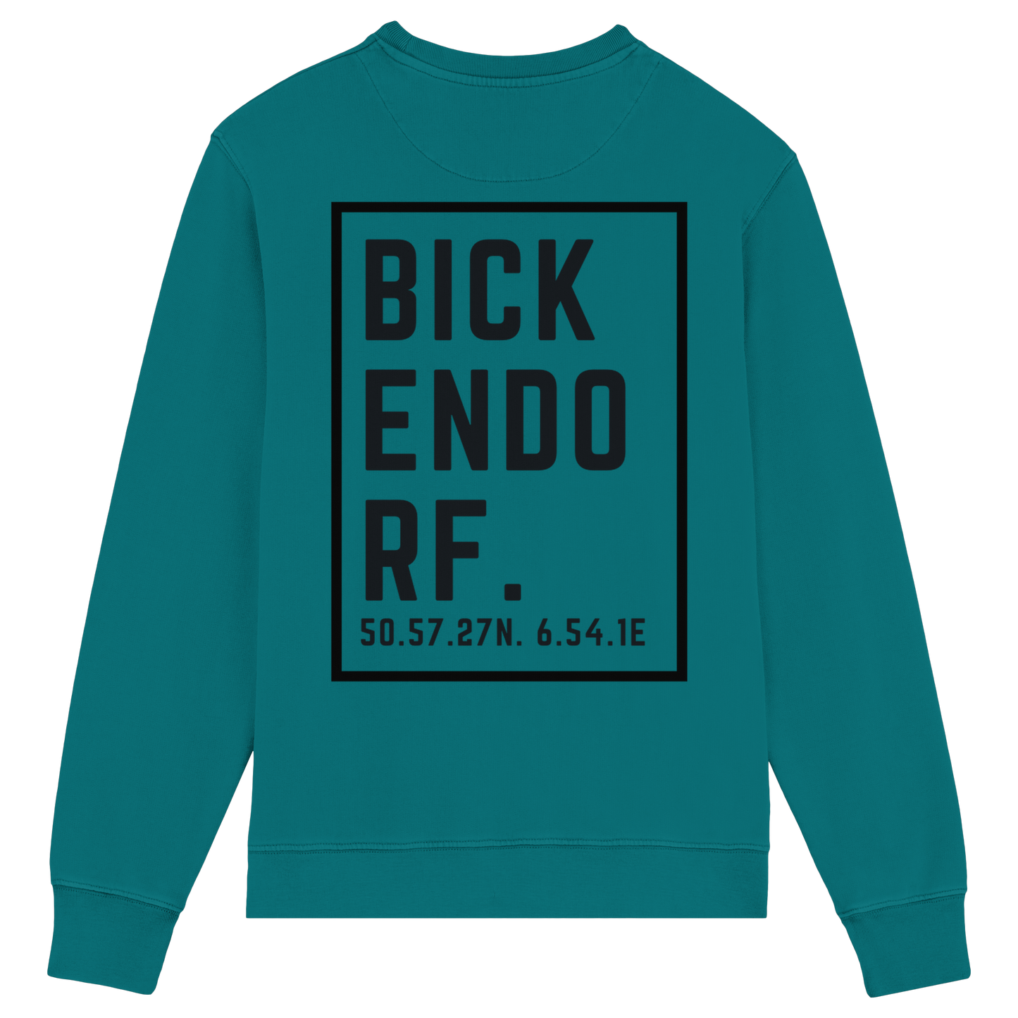 Bickendorf Koordinaten (großer Druck auf dem Rücken) - Organic Lightweight Sweatshirt