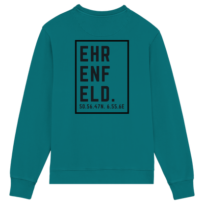 Ehrenfeld Koordinaten (großer Druck auf dem Rücken) - Organic Lightweight Sweatshirt