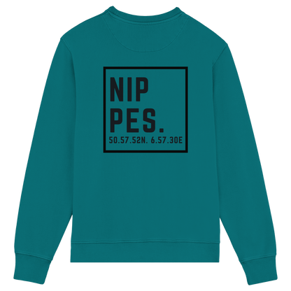 Nippes Koordinaten (großer Druck auf dem Rücken) - Organic Lightweight Sweatshirt