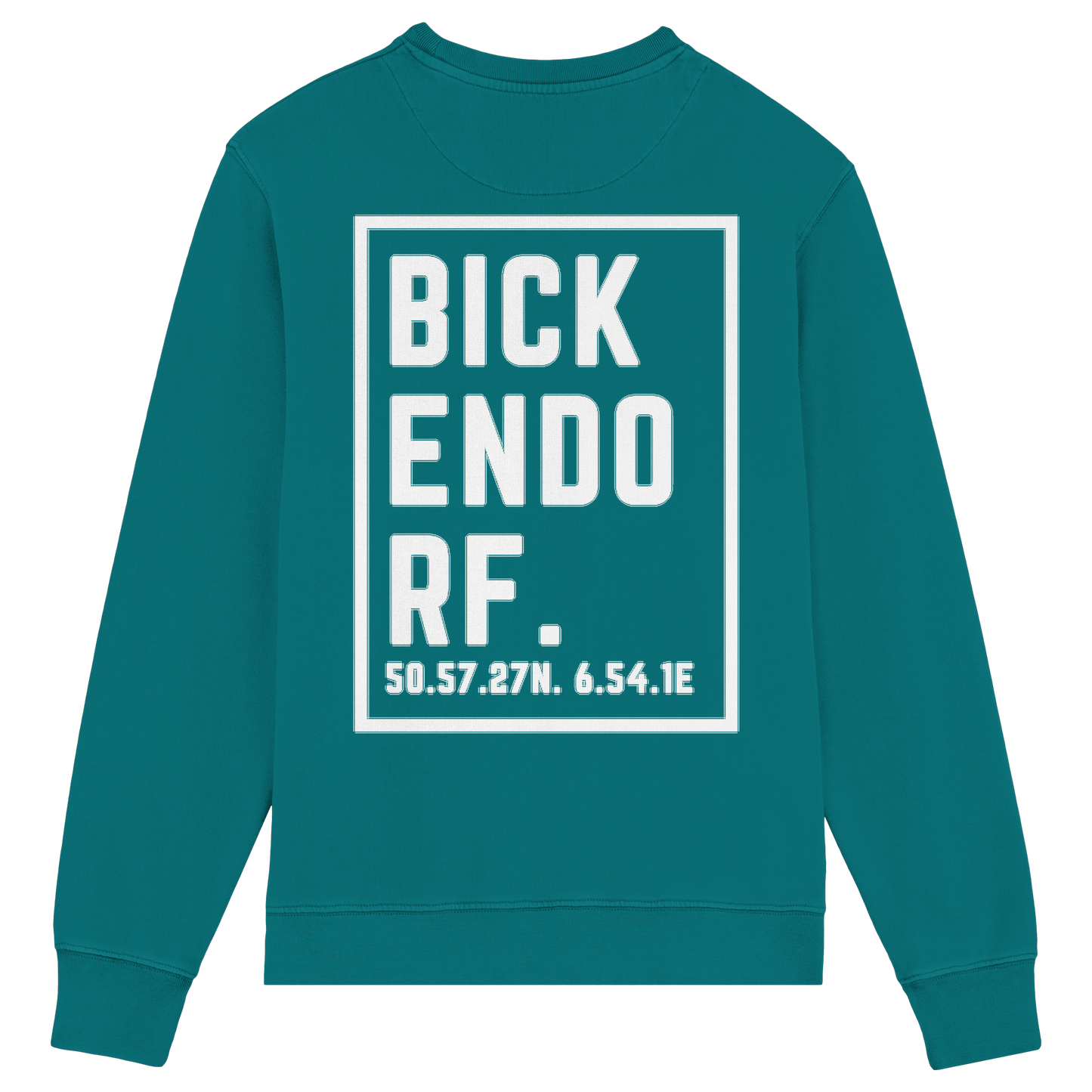 Bickendorf Koordinaten (großer Druck auf dem Rücken) - Organic Lightweight Sweatshirt