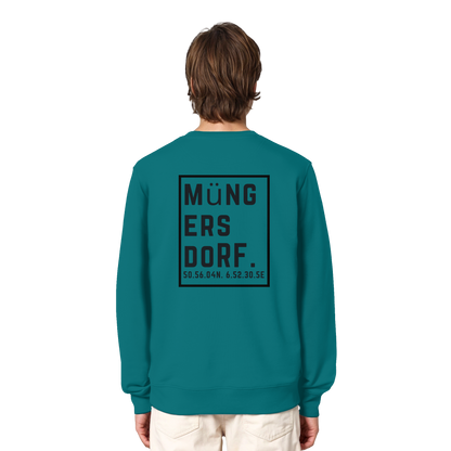 Müngersdorf Koordinaten (großer Druck auf dem Rücken) - Organic Lightweight Sweatshirt