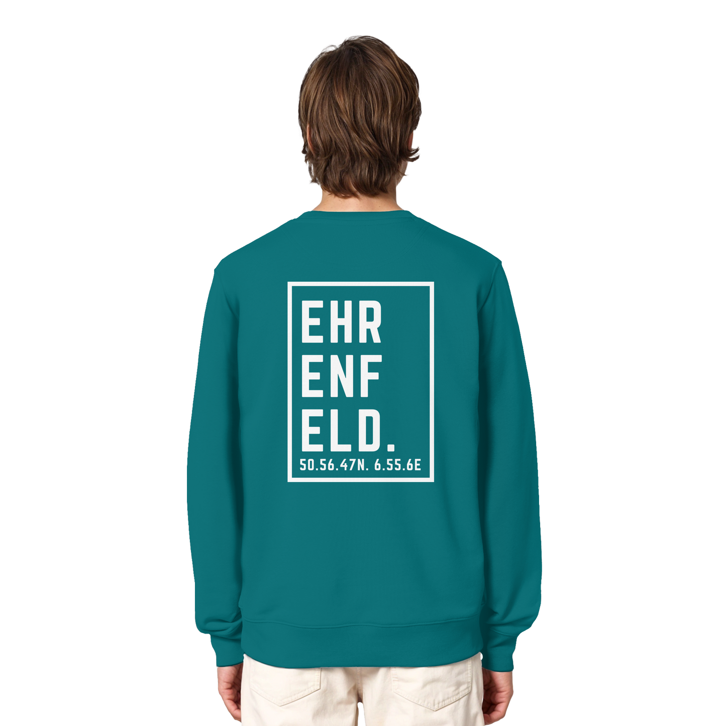 Ehrenfeld Koordinaten (großer Druck auf dem Rücken) - Organic Lightweight Sweatshirt