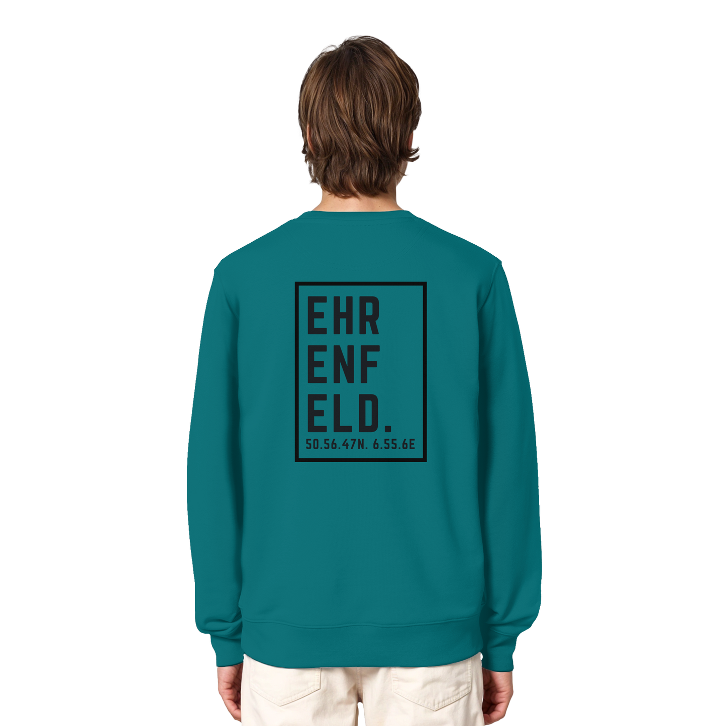 Ehrenfeld Koordinaten (großer Druck auf dem Rücken) - Organic Lightweight Sweatshirt
