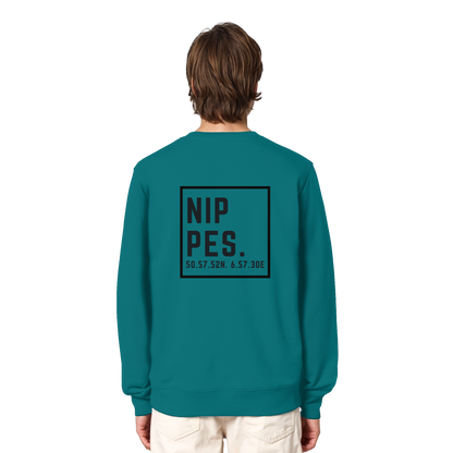 Nippes Koordinaten (großer Druck auf dem Rücken) - Organic Lightweight Sweatshirt