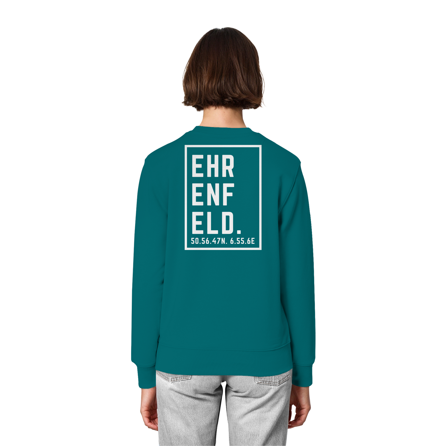 Ehrenfeld Koordinaten (großer Druck auf dem Rücken) - Organic Lightweight Sweatshirt
