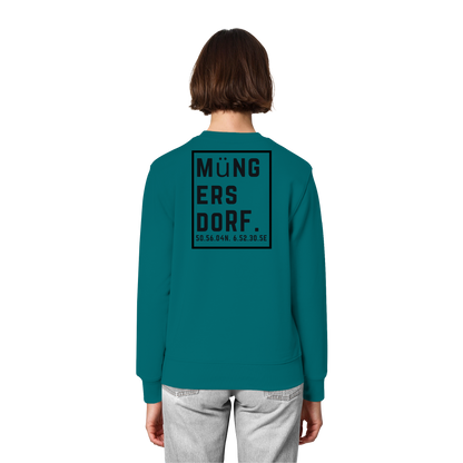 Müngersdorf Koordinaten (großer Druck auf dem Rücken) - Organic Lightweight Sweatshirt