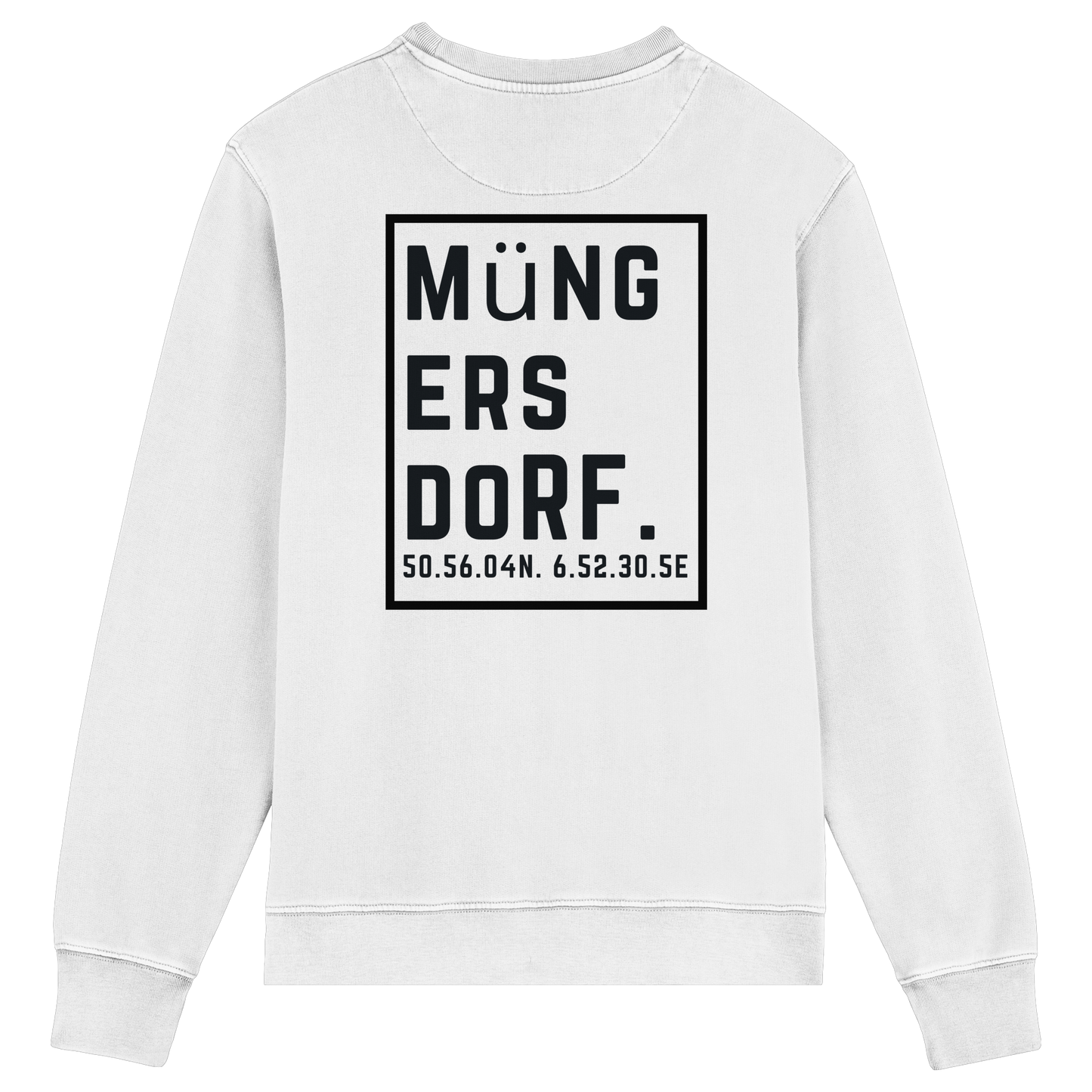 Müngersdorf Koordinaten (großer Druck auf dem Rücken) - Organic Lightweight Sweatshirt