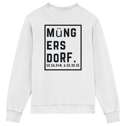 Müngersdorf Koordinaten (großer Druck auf dem Rücken) - Organic Lightweight Sweatshirt