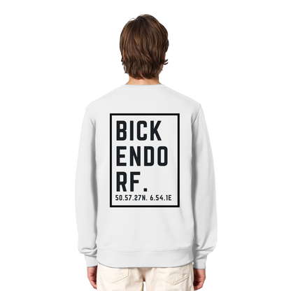 Bickendorf Koordinaten (großer Druck auf dem Rücken) - Organic Lightweight Sweatshirt