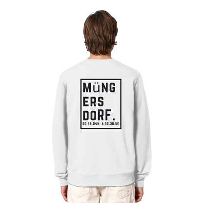 Müngersdorf Koordinaten (großer Druck auf dem Rücken) - Organic Lightweight Sweatshirt