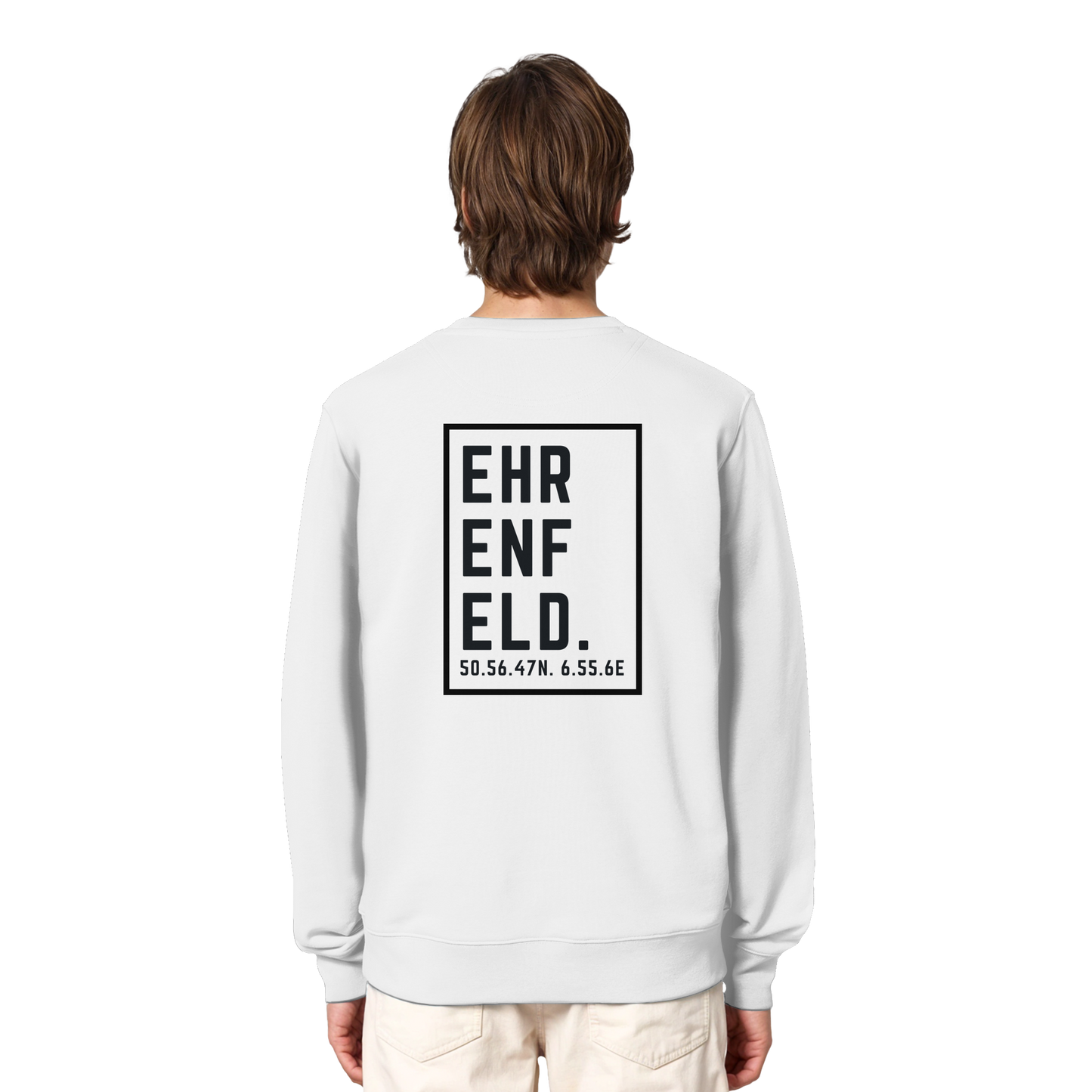 Ehrenfeld Koordinaten (großer Druck auf dem Rücken) - Organic Lightweight Sweatshirt