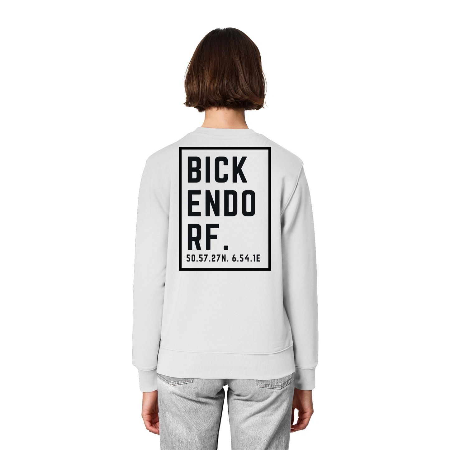 Bickendorf Koordinaten (großer Druck auf dem Rücken) - Organic Lightweight Sweatshirt