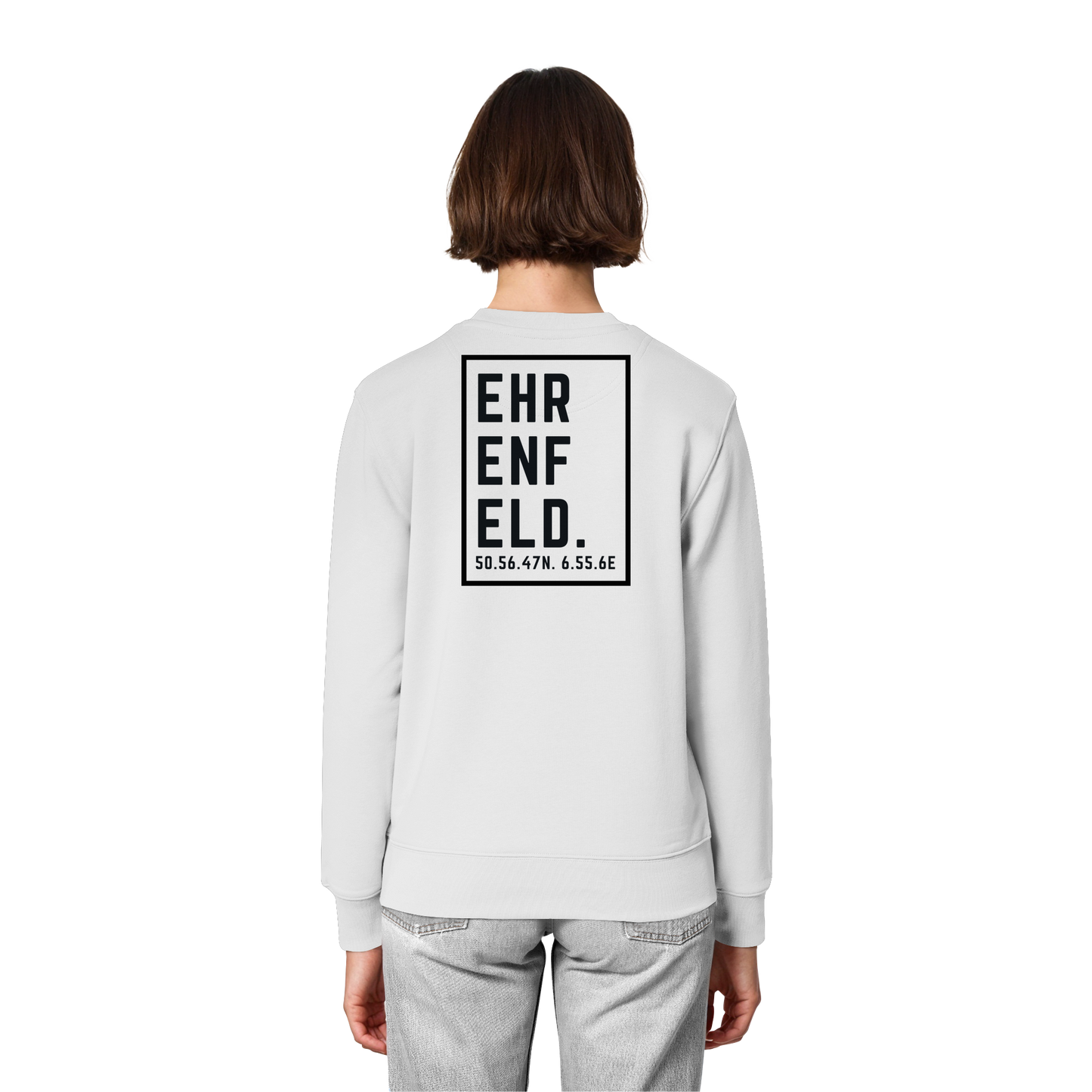 Ehrenfeld Koordinaten (großer Druck auf dem Rücken) - Organic Lightweight Sweatshirt
