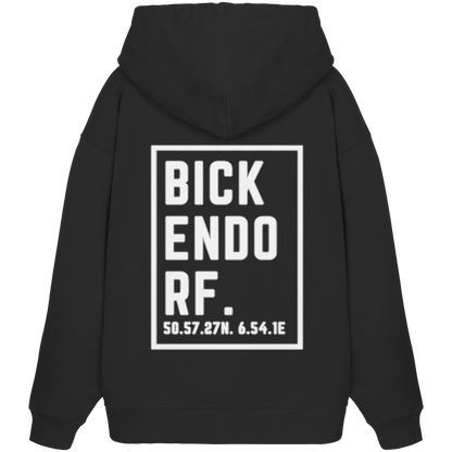 Bickendorf Koordinaten (großer Druck auf dem Rücken) - Organic Oversize Hoodie