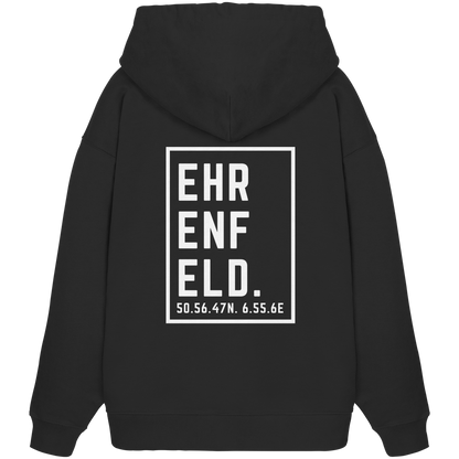 Ehrenfeld Koordinaten (großer Druck auf dem Rücken) - Organic Oversize Hoodie