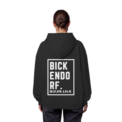 Bickendorf Koordinaten (großer Druck auf dem Rücken) - Organic Oversize Hoodie