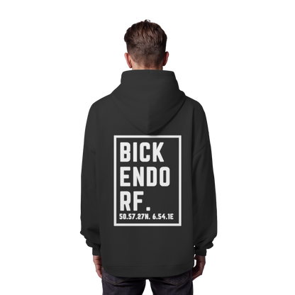 Bickendorf Koordinaten (großer Druck auf dem Rücken) - Organic Oversize Hoodie
