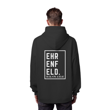 Ehrenfeld Koordinaten (großer Druck auf dem Rücken) - Organic Oversize Hoodie