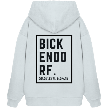 Bickendorf Koordinaten (großer Druck auf dem Rücken) - Organic Oversize Hoodie