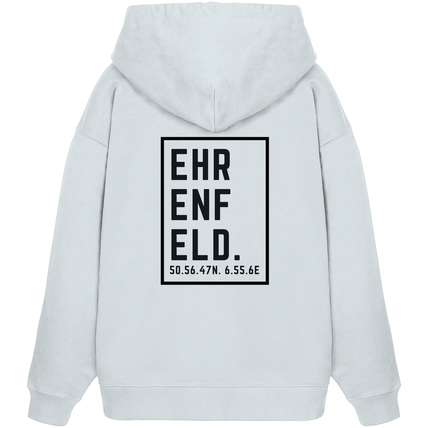 Ehrenfeld Koordinaten (großer Druck auf dem Rücken) - Organic Oversize Hoodie