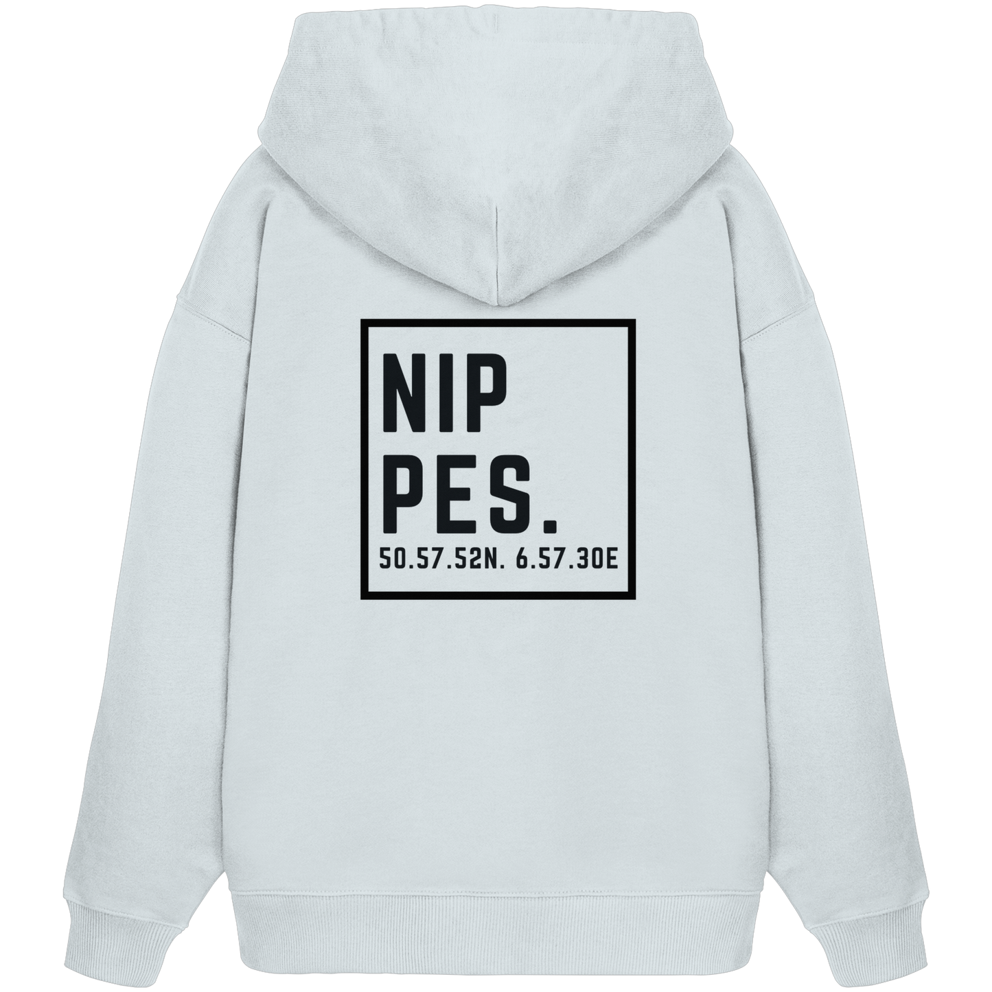 Nippes Koordinaten (großer Druck auf dem Rücken) - Organic Oversize Hoodie