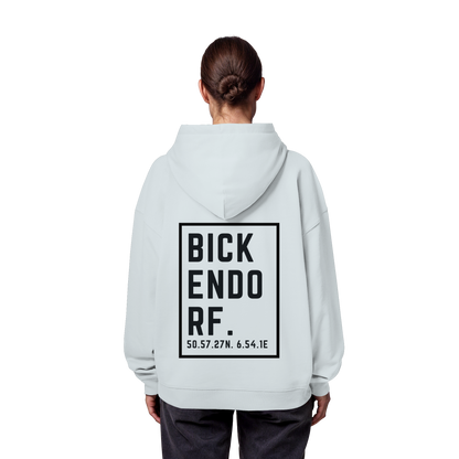 Bickendorf Koordinaten (großer Druck auf dem Rücken) - Organic Oversize Hoodie