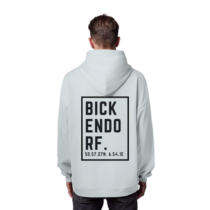 Bickendorf Koordinaten (großer Druck auf dem Rücken) - Organic Oversize Hoodie
