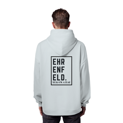 Ehrenfeld Koordinaten (großer Druck auf dem Rücken) - Organic Oversize Hoodie