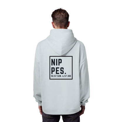 Nippes Koordinaten (großer Druck auf dem Rücken) - Organic Oversize Hoodie