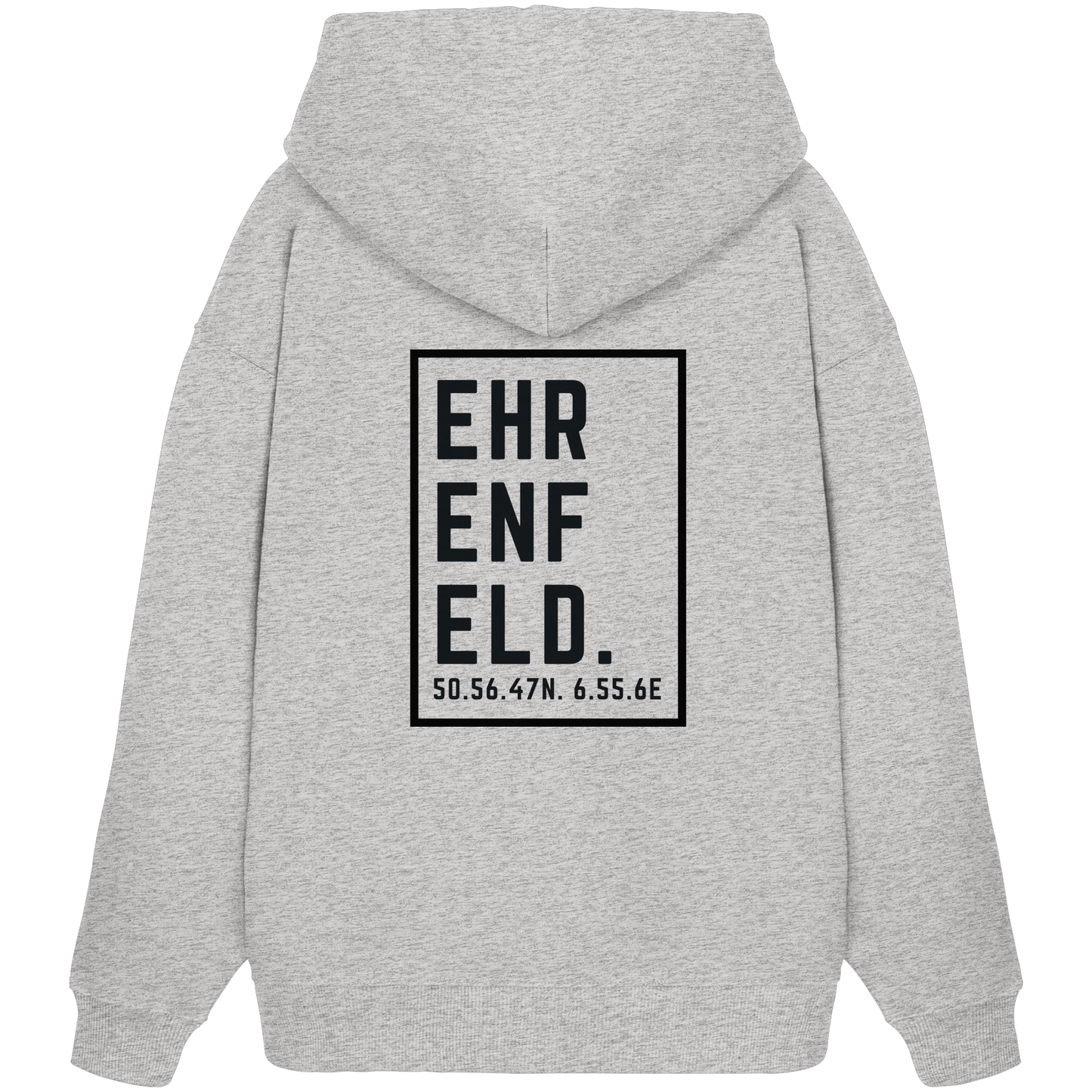 Ehrenfeld Koordinaten (großer Druck auf dem Rücken) - Organic Oversize Hoodie