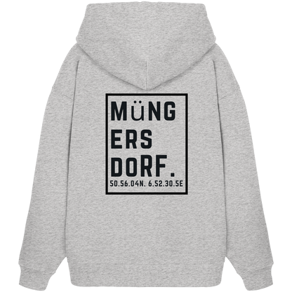 Müngersdorf Koordinaten (großer Druck auf dem Rücken) - Organic Oversize Hoodie