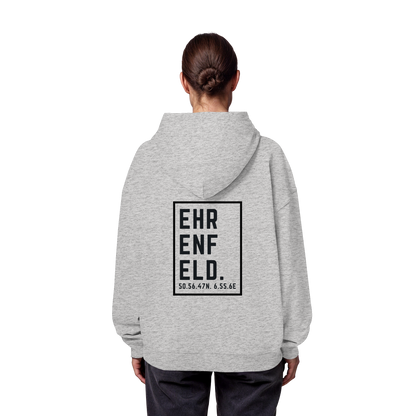 Ehrenfeld Koordinaten (großer Druck auf dem Rücken) - Organic Oversize Hoodie
