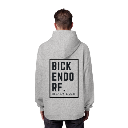 Bickendorf Koordinaten (großer Druck auf dem Rücken) - Organic Oversize Hoodie