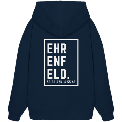Ehrenfeld Koordinaten (großer Druck auf dem Rücken) - Organic Oversize Hoodie