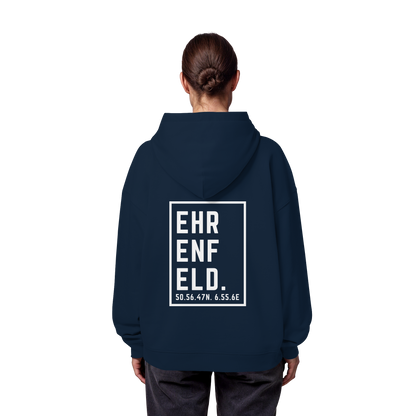 Ehrenfeld Koordinaten (großer Druck auf dem Rücken) - Organic Oversize Hoodie