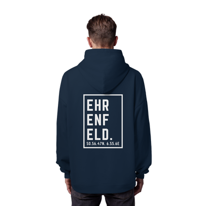 Ehrenfeld Koordinaten (großer Druck auf dem Rücken) - Organic Oversize Hoodie
