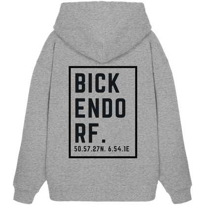 Bickendorf Koordinaten (großer Druck auf dem Rücken) - Organic Oversize Hoodie