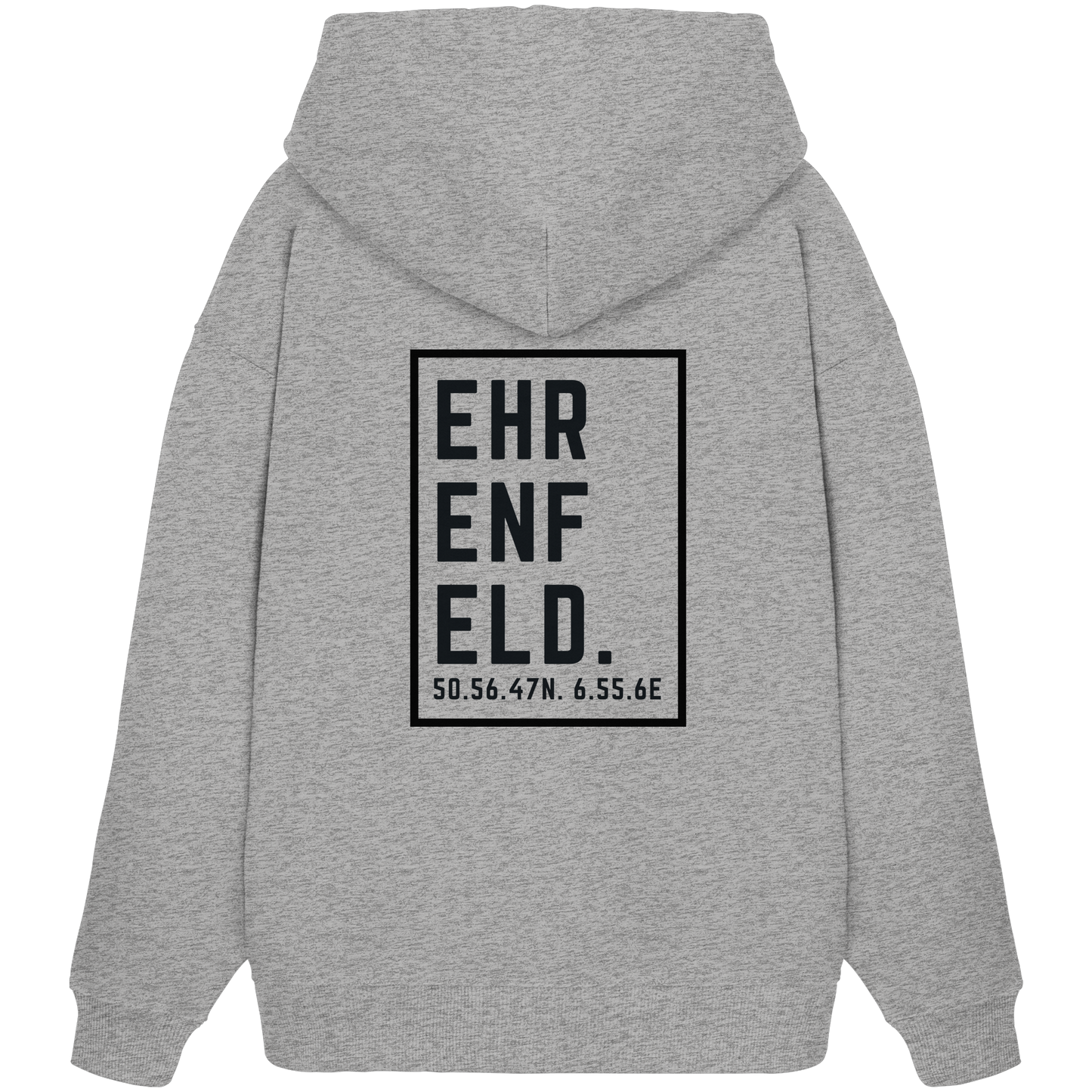 Ehrenfeld Koordinaten (großer Druck auf dem Rücken) - Organic Oversize Hoodie